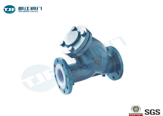 Chine La valve de tamis du téflon Y, acier au carbone rayé par PTFE a bridé type tamis de Y usine